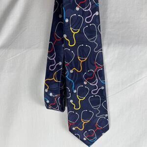 Steven Harris Doctor Medical Tie Blue Stethoscope Nurse Multicolored, Pediatrics